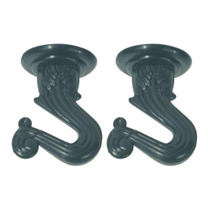 Westinghouse 7045200 - 1-1/2 in Black Ceiling Swag Hook - 30 lb Load Rating - 2 Pack