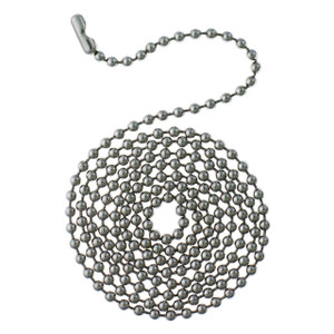 Westinghouse 7704900 - 3 ft Stainless Steel Beaded Pull Chain Extension with Connector
