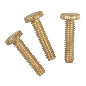 Westinghouse 7063400 - 3/4 in Brass-Plated Steel Knurled Head Screws - 8-32 Thread - 3 Pack