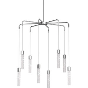 Volume Lighting V1568-3 Chrome Chandelier with Clear Bubble Acrylic