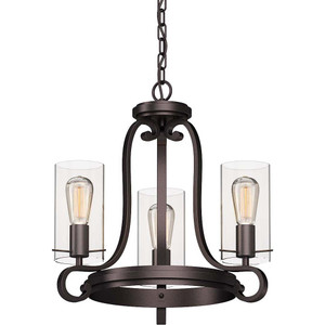 Volume Lighting V2003-79 Indoor Antique Bronze Mini Hanging Chandelier