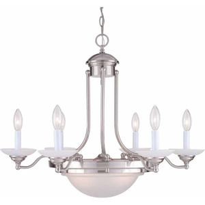 Volume Lighting V2078-33 Indoor Brushed Nickel Chandelier