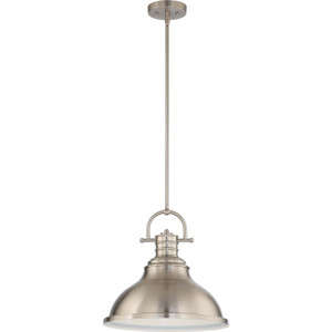 Volume Lighting V1257-33 - Brushed Nickel Bell Pendant - Downrod