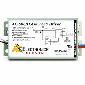 AC Electronics AC-50CD1.4AF3 - 50W Constant Current LED Driver - 1400mA 