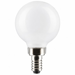 Satco S21212 - 5.5W LED G16.5 White Globe Bulb - 2700K - E12 Base 