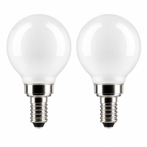 Satco S21812 - LED G16.5 White Globe Bulb - 2700K - 90 CRI - 2 Pack 