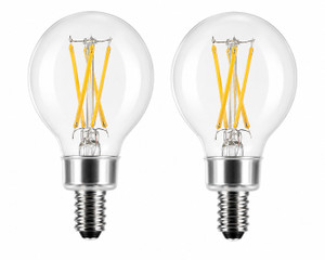 Satco S21813 - 5.5W LED G16.5 Clear Globe - 2700K - 2 Pack