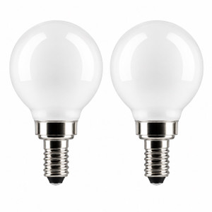 Satco S21814 - 5.5W LED G16.5 Globe - 2700K - 2 Pack