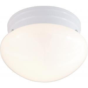  Satco 60-6026 White Flush Mount Light with White Glass 