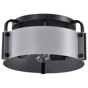  Satco 60-7850 Matte Gray Semi Flush-Mount Light 