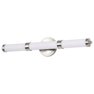  Satco 62-1535 Brushed Nickel Vanity Light with White Acrylic Lens 