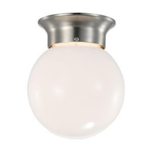  Satco 62-1565 Brushed Nickel LED Flush-Mount Light with Frosted Glass 