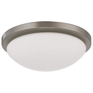  Satco 62-1842 Brushed Nickel LED Flush-Mount Light Fixture 