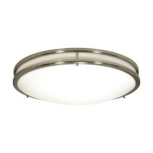  Satco 62-1638 Brushed Nickel Flush-Mount Light  