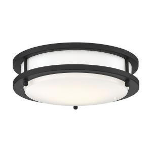  Satco 62-1735 Matte Black Flush-Mount Light 