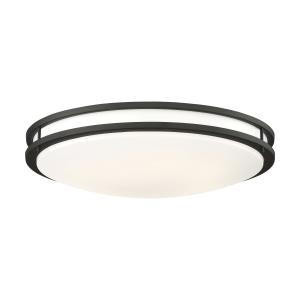  Satco 62-1738 Matte Black Flush-Mount Light 