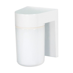 Satco SF77-530 - White Jelly Jar Wall Mount Fixture- Wet Rated 