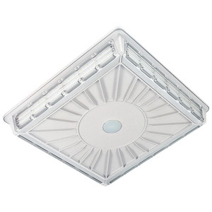 LBS Lighting White LED Parking Garage Canopy Light Fixture 