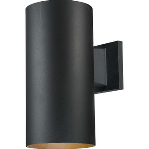 Volume Lighting V9226-5 - Black Outdoor Cylinder Wall Light
