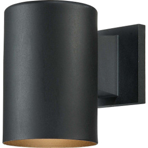 Volume Lighting V9225-5 - Black Outdoor Cylinder Wall Light