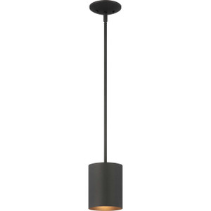 Volume Lighting V9205-5 Black Cylinder Downrod Pendant