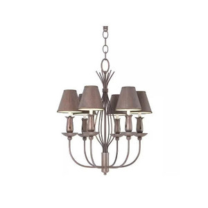 Volume Lighting V7946-22 - Prairie Rock Chandelier - Fabric Shades