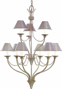 Volume Lighting V7829-22 - Prairie Rock 2-Tier Chandelier - Shades
