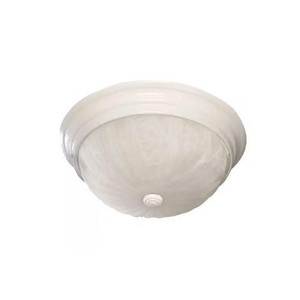 Volume Lighting V7734-6 White Indoor Flush Mount with Alabaster Glass