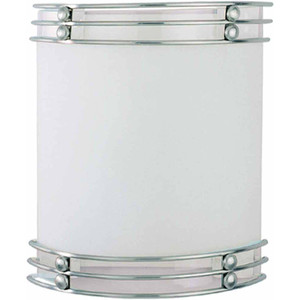 Volume Lighting V7362-33 Avila Brushed Nickel Wall Sconce White Glass