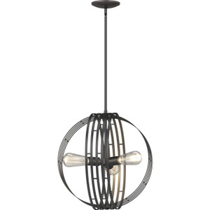 Volume Lighting V5451-79 Antique Bronze Downrod Pendant Chandelier