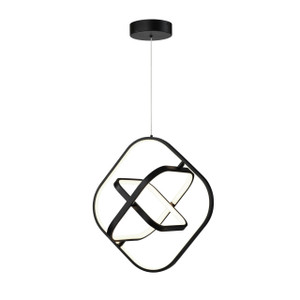 Artcraft Lighting Artcraft AC6690BK Semi Gloss Black Pendant Fixture 