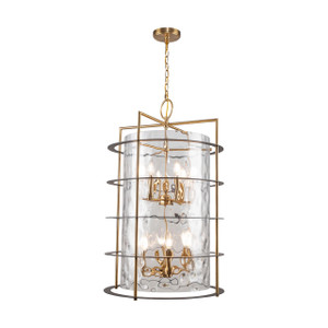 Artcraft Lighting Artcraft AC11812BB Brass & Black Chandelier Fixture 