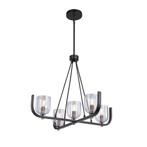 Artcraft Lighting Artcraft AC11746NB Black & Nickel Chandelier Fixture 