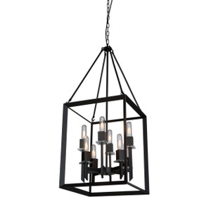 Artcraft Lighting Artcraft AC10068 Matte Black Chandelier Fixture 