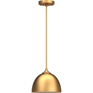 Volume Lighting V2401-90 Antique Gold Dome Shaded Pendant Light 