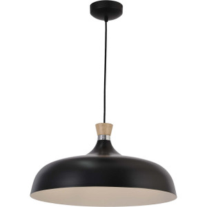 Volume Lighting V2300-5 Black & Wood Pendant