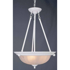 Volume Lighting V2183-15 Textured White Bowl Shaped Pendant