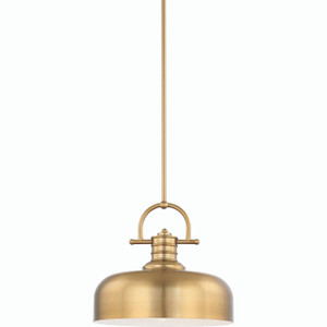 Volume Lighting V1839-56 - Restoration Brass Bowl Pendant - Downrod