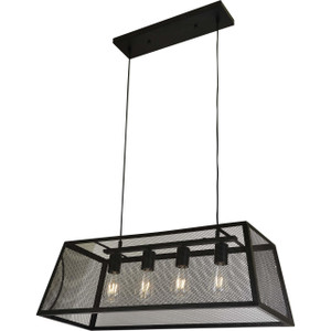 Volume Lighting Volume V1604-5 Black Linear Island Pendant Light 