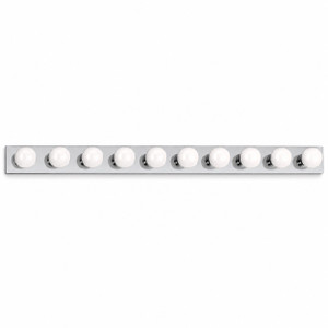 Volume V1030-3 - 10-Light Chrome Hollywood Bath Vanity Light Fixture - 60 inch
