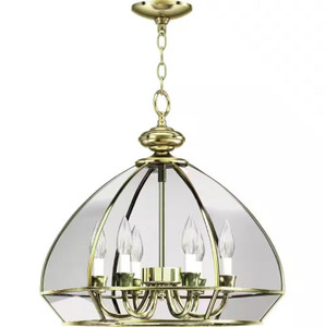 Volume Lighting Volume V5606-2 Polished Brass Chandelier