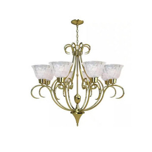 Volume Lighting Volume V3998-0 Polished Solid Brass Chandelier