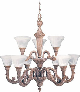 Volume Lighting Volume V3589-22 Manchester Prairie Rock Chandelier