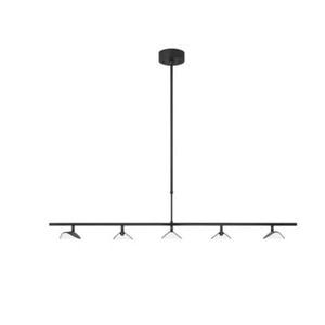 Volume Lighting Volume V3155-5 Black Shaded Linear Pendant Light