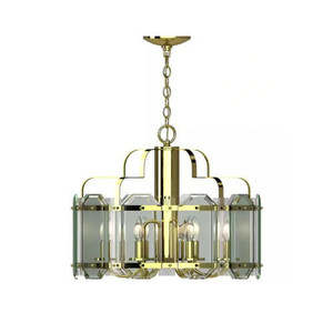 Volume Lighting Volume V3039-2 Polished Solid Brass Candelabra Chandelier