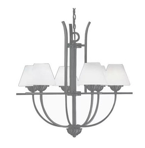 Volume Lighting Volume V2516-8 Philippi Antique Silver Chandelier