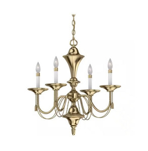 Volume Lighting Volume V2404-0 Polished Solid Brass Chandelier