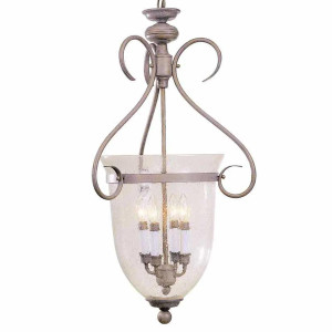 Volume Lighting V1944-22 - Prairie Rock Bell Jar Pendant - Clear Glass