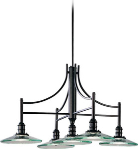 Volume Lighting Volume V1865-5 Edo Black Indoor Chandelier