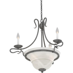 Volume Lighting Volume V1796-8 Antique Silver Incandescent Chandelier